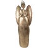 Clayre & Eef Zlatá antik kovová dekorácia anjel v životnej veľkosti Christmas Angel - 74*31*204 cm - Clayre & Eef