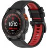 PROTEMIO 63086 SPORTY Univerzálny remienok pre Garmin Fenix 7 Pro / 7 Pro Solar / 7 Pro Sapphire čierny-červený