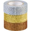 KNORR - Dekoračná lepiaca páska glitter - medená 3 ks