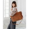 MARCO MAZZINI Dámska kožená taška typu hobo | koňak vp8ee
