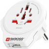 | SKROSS PA30USB - Európsky cestovný adaptér s USB pre cudzincov v ČR, USB-A 12W typ E/F | PA30USB