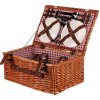 Autronic PRN2019 BR Kôš piknikový - s vybavením pre 4 osoby, prútený, farba hnedá
