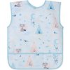 BabyOno Detský podbradník, zásterka s vreckom Mýval, modrá