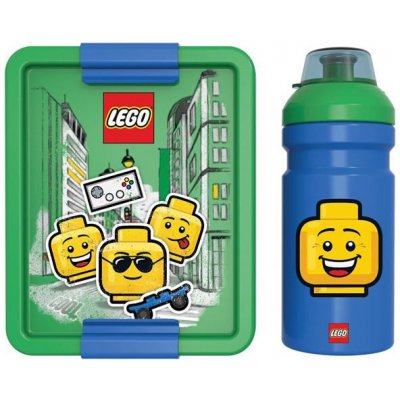 LEGO® Iconic Boy desiatový set fľašu a box modrá zelená