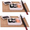 DekorStyle Súprava na servírovanie sushi Hifo béžová/biela