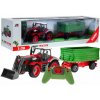 mamido Traktor s vlečkou na diaľkové ovládanie R/C červeno-zelený