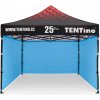 TENTino Nůžkový stan 3x3m STEEL HEXAGON – Limitovaná edice 25 let + potisk Farba opláštenia: 12A - SVETLO MODRÁ, Počet bočních plachet: konstrukce + střecha TENTino + 3x boční strana