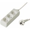 PREMIUMCORD Predlžovací prívod 230V 2m, 3 zásuvky, biela