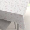 Biante Bavlnený obdĺžnikový obrus Sandra SA-741 Ružové jarné kvety na bielom 50x100 cm