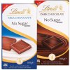 Lindt Mliečna čokoláda bez prídavku cukru 100 g + Lindt Horká čokoláda bez pridaného cukru 100 g (set)