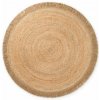 Kruhový kusový koberec Hanse Home Jute Braided 106332 Natural Gold