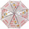 Detský priehľadný vystreľovací dáždnik mačka, ružová str.