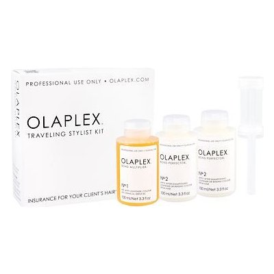 Olaplex Bond Multiplier No. 1 Traveling Stylist Kit dárková sada: Bond Multiplier No. 1 100 ml + Bond Perfector No. 2 2 x 100 ml + dávkovač Dosing Dispenser 1 ks pro ženy