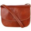 TALIANSKE Dámska kožená kabelka malá crossbody Talianska medovohnedá Vera pelle Viera