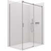 CERANO - Sprchovací kút Santoro Ľ/P - 8 mm - chróm, transparentné sklo - 150x70 cm - posuvný, CER-CER-8050BD7366