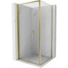 Mexen Exo, skladací sprchový kút 85 x 85 cm, číre sklo, zlatá, 816-085-085-50-00