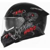 Helma NOX N401 ZUMBI černá matná/červená - XS - doprava zdarma