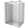 Mexen Kioto sprchová stena Walk-in 150 x 110 cm, čierny vzor, gun gray brúsený - 800-150-202-66-70-110