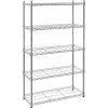 Regál na víno z chromované oceli, 5-ti policový, 900x350x1500 mm | TECHNICA, Silver Line inox