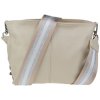 NovaKabelka.sk Batilda Beige Crema s prídavným popruhom IV kožená talianska crossbody kabelka béžová