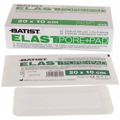 Batist Elastpore+Pad Sterilné krytie na rany (10 x 20 cm) 25 náplastí s vankúšikom