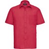 Russell popelínová košile krátký rukáv 935M červená