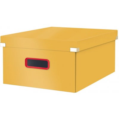 Leitz Žltý kartónový úložný box s vekom 48 x 37 x 20 cm