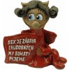 Keramika KUBO Čertík, čertica – Sex je zábava chudobných, my bohatí pijeme pohlavie: žena