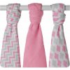 Kikko Bambusové plienky BMB 70 x 70 Scandinavian Baby Pink MIX 3 ks