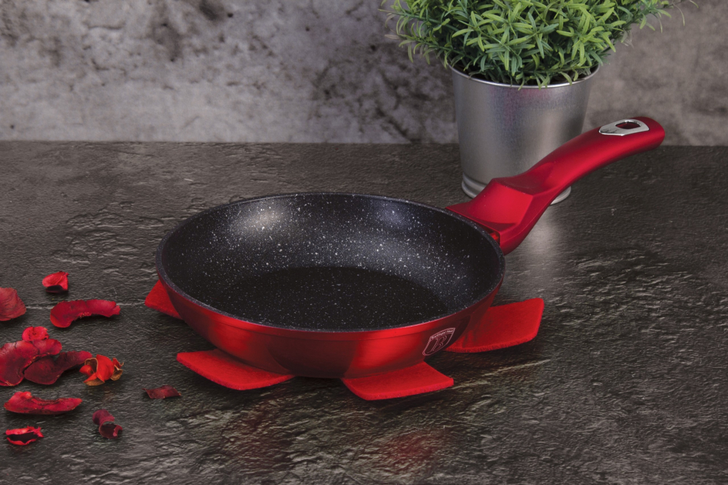 Berlingerhaus Wok s mramorovým povrchem Burgundy Metallic Line 28 cm BH-1267