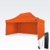 BRIMO Profesionálny promo nožnicový altánok 3x4,5m | Masívny ALU profil 1,8mm - s 3 stenami - Oranžová 14