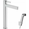 Hansgrohe Finoris Umývadlová batéria s výpusťou Push-Open a bidetovou spŕškou, EcoSmart, chróm 76220000-HG