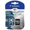 Verbatim pamäťová karta Micro Secure Digital Card Pro U3, 64GB, micro SDXC, 47042, UHS-I U1 (Class 10), s adaptérom