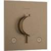 Hansgrohe Ecostat Comfort E - Termostatická batéria pod omietku, na 2 spotrebiče, kefovaný bronz 33711140