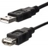 USB predlžovačka (2.0), USB A samec - USB A samica, 1.8m, čierna