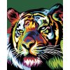 Diamondi Diamantové maľovanie FAREBNÝ TIGER 40 x 50 cm vypnuté plátno na rám