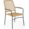 Halmar Jedálenská stolička Baltar, ratan / čierna