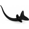 Slave4master Puppy Tail Anal Expander, čierny silikónový análny kolík – psí chvost 7,5 x 5–7,5 cm