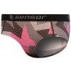 SENSOR MERINO IMPRESS dámské kalhotky černá/camo XL; Hnědá kalhotky