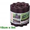 BRADAS Okraj trávnika hnedý 15 cm x 9 m