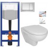 CERSANIT predstenový inštalačný systém s tlačidlom chrom K97-509 + WC JIKA LYRA PLUS + SEDADLO duraplastu SLOWCLOSE K97-526 509 LY5