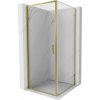 Mexen Exo, výklopný sprchový kút 80 x 80 cm, číre sklo, zlatá, 817-080-080-50-00