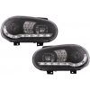 KITT Lightning LED Headlights Daylight suitable for VW Golf IV 4 Cabriolet Hatchback Variant (09.1997-09.2003) Black