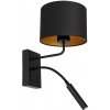 Luminex Nástenná lampa ARDEN 1xE27/60W/230V + 1xG9/8W čierna/zlatá LU3487 + záruka 3 roky zadarmo
