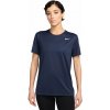 Nike Dámske tričká Dri Fit midnight navy/white Modrý