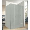 Hüppe Astra Otočné dvere pravé, 130 cm, strieborný profil/sklo Sand Plus PX0402.069.316