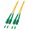 Fiber kábel SC/APC-SC/APC, 2m Duplex OS2(9/125µm), LSOH, 3mm, žltý