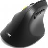 PORT CONNECT Ergo Shape, bezdrátová dobíjecí myš, USB-A/Bluetooth, 2.4GHz, levoruká, 2400DPI, černá 3567049100087