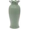 VÁZA KERAMIKA 13x13x30CM ZELENÁ