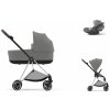 Cybex Platinum CYBEX Mios Travel Set + Cloud T Plus i-Size mirage grey 2024 chrome with brown details
